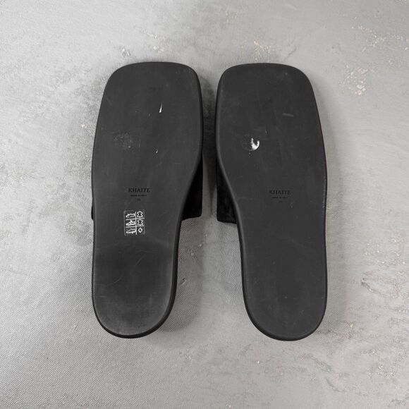NEW Khaite Black Suede Leather Moroccan Slide EU 39, US Women's 9 - Picture 4 of 4